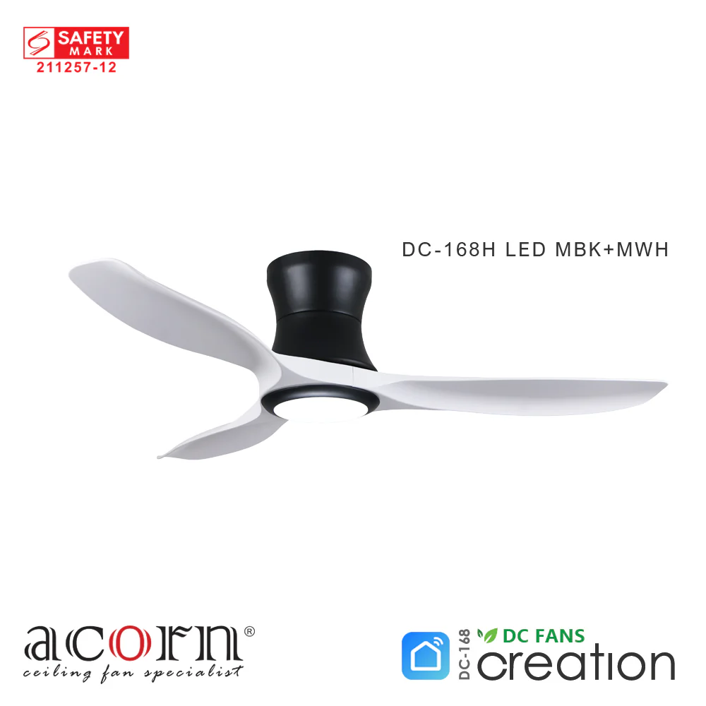 Acorn - Creation Smart Ceiling Fan (Black Hugger) - Image 3