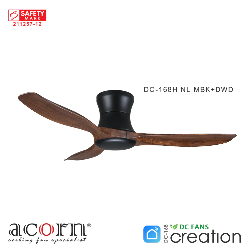 Acorn - Creation Smart Ceiling Fan (Black Hugger) - Image 4