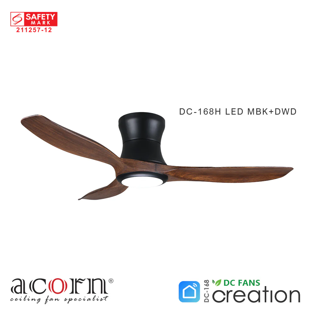 Acorn - Creation Smart Ceiling Fan (Black Hugger) - Image 6