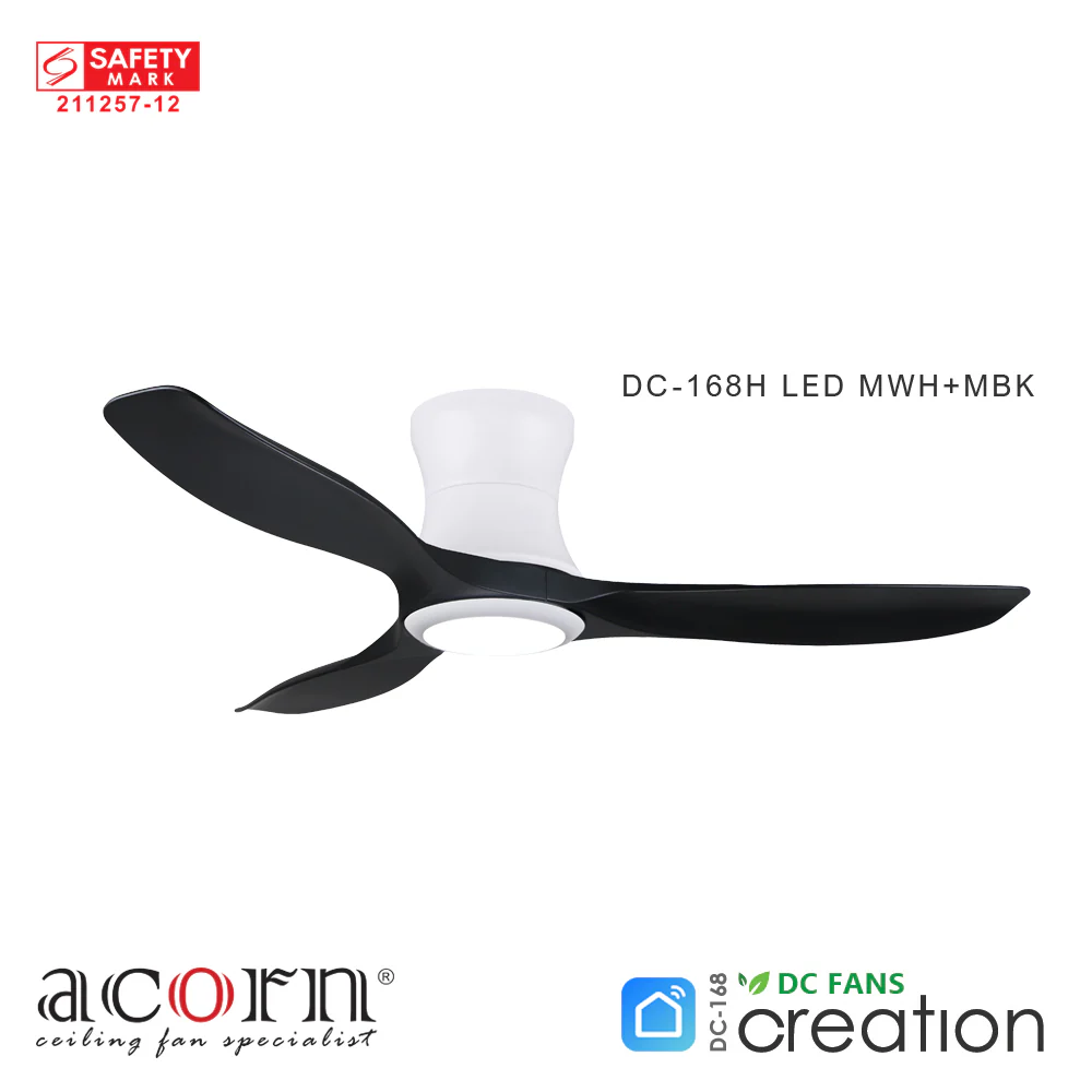 Acorn - Creation Smart Ceiling Fan (White Hugger) - Image 4