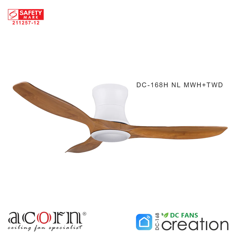 Acorn - Creation Smart Ceiling Fan (White Hugger) - Image 9