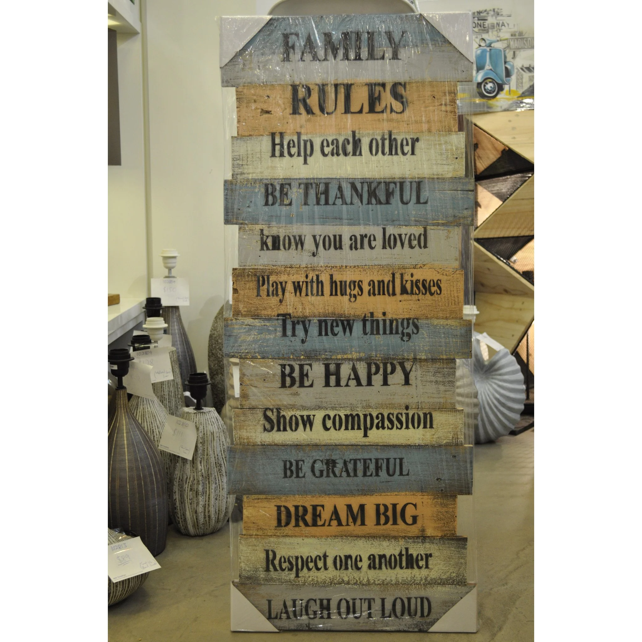 Painted Wood- Family Rules - Image 5