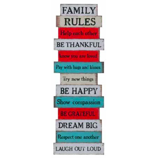 Painted Wood- Family Rules - Image 6